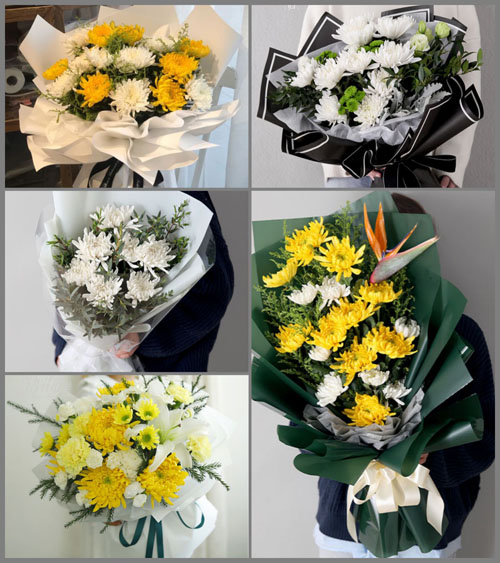 云南保山隆阳区金鸡乡白事花束代送